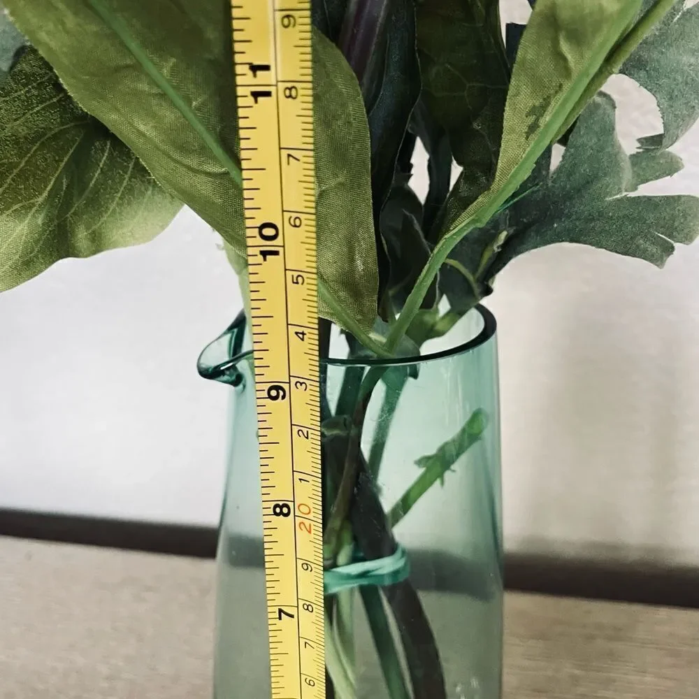 Spring Summer Floral Orange Peony Green Vase Arrangement